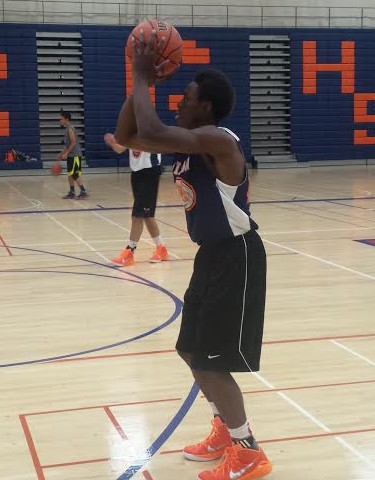 Senior Nate Woten warms up his jump shot at a recent practice.