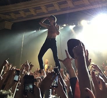 Lead singer Matt Shultz jumps into the crowd during "Come a Little Closer."