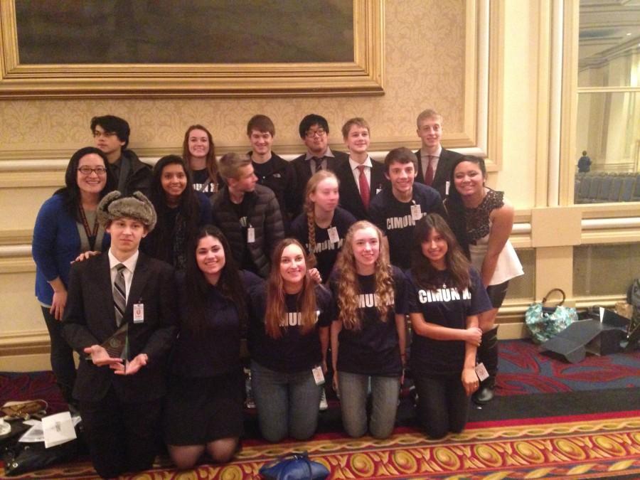 Model UN members pose after CIMUN event on Dec. 12.