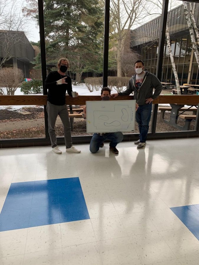 Left to right: Mr.Grybash, Mr.Branham, Mr. Miller after getting their vaccines