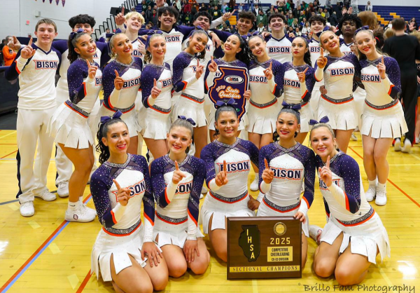 Navigation to Story: CO-ED CHEER FINISHES SECOND IN STATE! LETS GO BISON!!